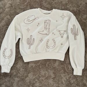 Cowgirl crop sweater